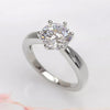2.80 Ct Certified Round Cut White Moissanite Solitaire Ring 18K Gold Plated