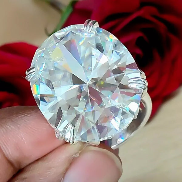 11.30 Ct Certified Pear Cut White Moissanite Solitaire Ring In 18K Gold Plated Verm 18K Gold Plated