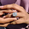 4.65ct DEW White Moissanite Pear Solitaire Ring