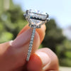4.65ct DEW White Moissanite Pear Solitaire Ring