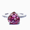 Certified 4ct Natural VVS1 Trillion Cut Pink Moissanite Ring For Gift in 18K Gold P 18K Gold Plated