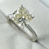 Certified Natural 5.2ct VS1/Radiant Cut/White Moissanite Ring 18K Gold Plated Verme 18K Gold Plated