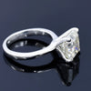 Certified Natural 5.2ct VS1/Radiant Cut/White Moissanite Ring 18K Gold Plated Verme 18K Gold Plated