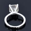 Certified Natural 5.2ct VS1/Radiant Cut/White Moissanite Ring 18K Gold Plated Verme 18K Gold Plated