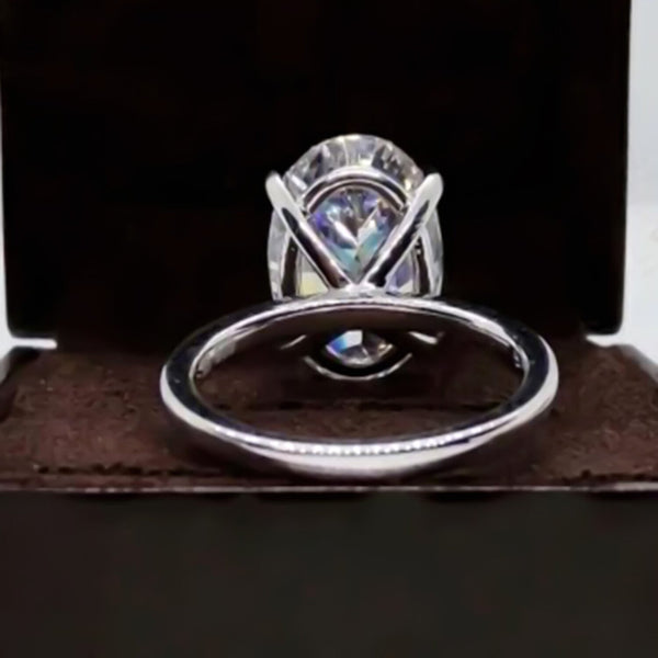 2.45ct Certified Natural VS1 White Moissanite Ring For Her Gift Idea 18K Gold Plate 18K Gold Plated