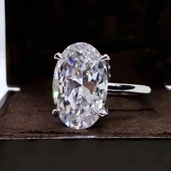 2.45ct Certified Natural VS1 White Moissanite Ring For Her Gift Idea 18K Gold Plate 18K Gold Plated