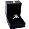 6.7ct Certified Natural VS1 Blue Moissanite Solitaire Ring Gift 18K Gold Plated Ver 18K Gold Plated