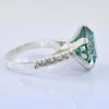 3.80ct Natural VS1 Blue Moissanite Ring Certified Birthday Gift 18K Gold Plated Ver 18K Gold Plated