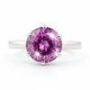 2ct Certified VVS Pink Moissanite Ring Jewellery Gift For Her Love 18K Gold Plated Ve 18K Gold Plated