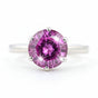 2ct Certified VVS Pink Moissanite Ring Jewellery Gift For Her Love 18K Gold Plated Ve 18K Gold Plated