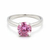 1.50ct Certified Natural VVS1 Pink Moissanite Wedding Ring Anniversary 18K Gold Pla 18K Gold Plated