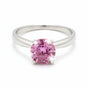 1.50ct Certified VVS1 Pink Moissanite Wedding Ring Anniversary 18K Gold Plated