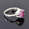 2ct Certified VVS Pink Moissanite Ring Jewellery Gift For Her Love 18K Gold Plated Ve 18K Gold Plated