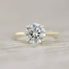3.4ct Certified White Moissanite VS1 Ring For Anniversary Gift 18K Gold Plated Verm 18K Gold Plated