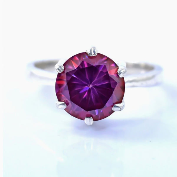 2ct Certified VVS Pink Moissanite Ring Jewellery Gift For Her Love 18K Gold Plated Ve 18K Gold Plated