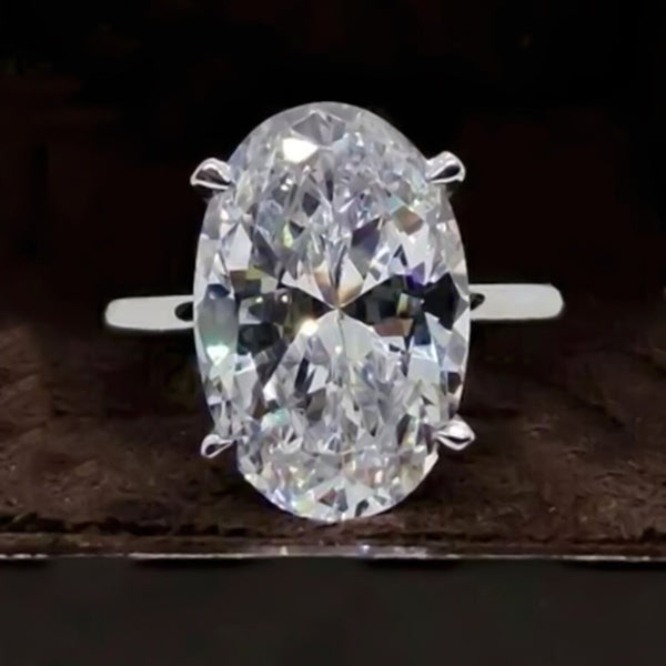 2.45ct Certified Natural VS1 White Moissanite Ring For Her Gift Idea 18K Gold Plate 18K Gold Plated