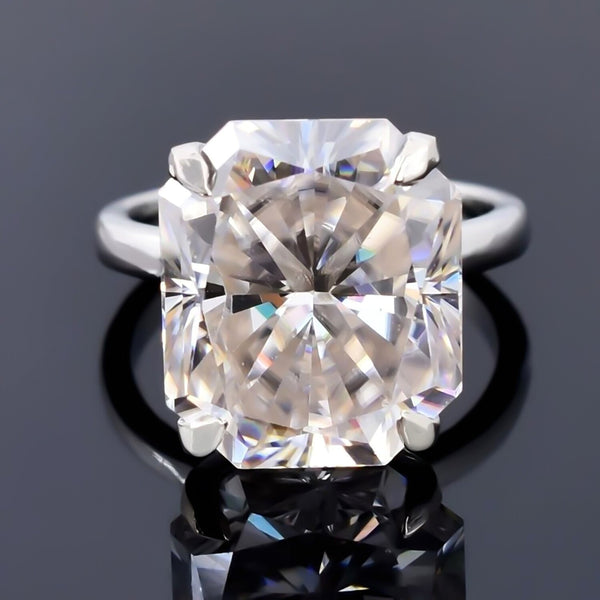 4.5ct Natural Champagne Moissanite Ring VS1 Certified For Love 18K Gold Plated Verm 18K Gold Plated