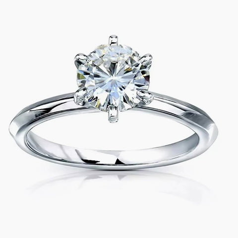 Certified 1.5ct Natural VS1 GH White Moissanite Engagement Ring 18K Gold Plated Ver 18K Gold Plated
