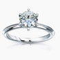 Certified 1.5ct VS1 GH White Moissanite Engagement Ring 18K Gold Plated