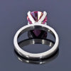 Certified 2.1ct Natural VVS1 Round Pink Moissanite Ring for Women in 18K Gold Plate 18K Gold Plated