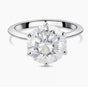 Certified 3ct VS1 White Moissanite Engagement Solitaire Ring 18K Gold Plated