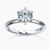 Certified 1.5ct Natural VS1 GH White Moissanite Engagement Ring 18K Gold Plated Ver 18K Gold Plated