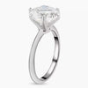 Certified Natural 3ct VS1 White Moissanite Engagement Solitaire Ring AAA 18K Gold P 18K Gold Plated