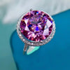 Certified Natural 4.50ct VVS1 Pink Moissanite Ring For Valentines Gift 18K Gold Pla 18K Gold Plated