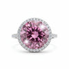 Certified Natural 4.50ct VVS1 Pink Moissanite Ring For Valentines Gift 18K Gold Pla 18K Gold Plated
