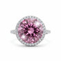 Certified 4.50ct VVS1 Pink Moissanite Ring For Valentines Gift 18K Gold Plated