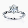 Certified 1.5ct Natural VS1 GH White Moissanite Engagement Ring 18K Gold Plated Ver 18K Gold Plated