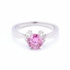 1ct Natural VVS1 Pink Moissanite Solitaire Ring Certified Jewellery 18K Gold Plated V 18K Gold Plated