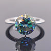 5.50ct Blue Moissanite Ring Natural VS1 Certified Birthday Gift 18K Gold Plated Ver 18K Gold Plated