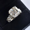 11.15ct Natural Radiant VS1 White Moissanite Ring Certified Gift 18K Gold Plated Ve 18K Gold Plated