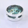 Stunning 11 Ct Blue Moissanite Solitaire Pendant in Gold Vermeil Gift for Her - View 4 - GEMHUB