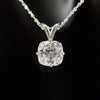 7.15 Ct Certified White Moissanite Solitaire Pendant in Gold Vermeil Jewellery - GEMHUB