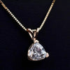 4.10 Ct White Moissanite Solitaire Pendant in Gold Vermeil Certified Gift - GEMHUB