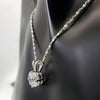 5.20 Ct Cushion Cut White Moissanite Solitaire Pendant Gold Vermeil Jewellery - View 2 - GEMHUB