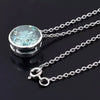 Stunning 11 Ct Blue Moissanite Solitaire Pendant in Gold Vermeil Gift for Her - View 2 - GEMHUB