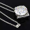 11.00 Ct White Moissanite Solitaire Pendant in Gold Vermeil Certified Gift - View 3 - GEMHUB