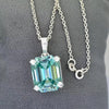 10 Ct Blue Moissanite Solitaire Pendant Gold Vermeil Certified Jewellery - View 2 - GEMHUB