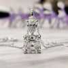 4.60 Ct Certified White Moisanite Solitaire Pendant Gold Vermeil Christmas Gift - GEMHUB