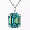 10 Ct Blue Moissanite Solitaire Pendant Gold Vermeil Certified Jewellery - GEMHUB