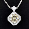 6.50 Ct Champagne Moissanite Pendant Gold Vermeil Gift for Women Black Friday - View 2 - GEMHUB