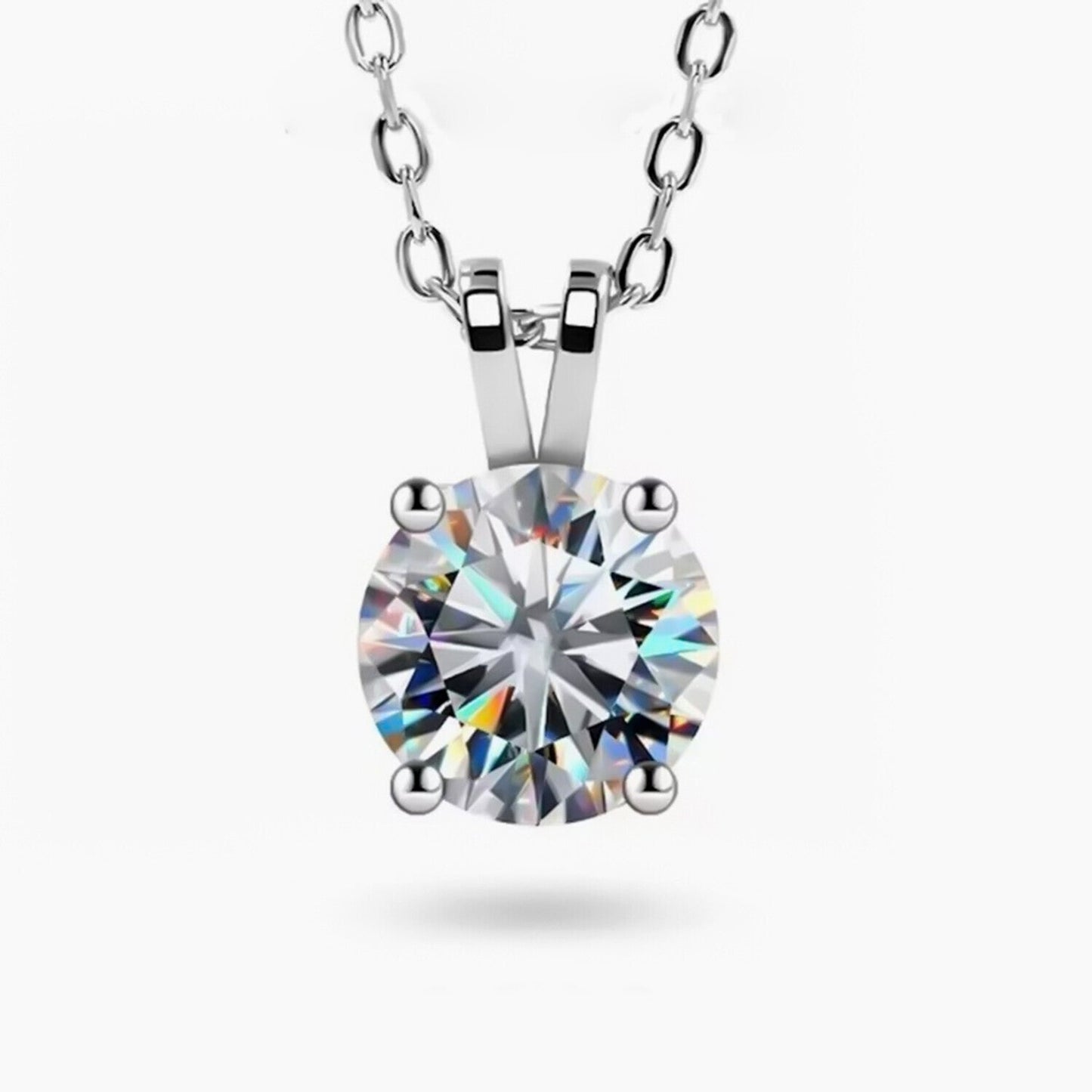 3.30 Ct White Moissanite Pendant Black Friday Special Gift Jewellery 18K Gold Plated 18K Gold Plated