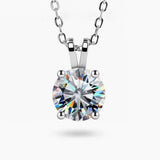 3.30 Ct White Moissanite Pendant Black Friday Special Gift Jewellery 18K Gold Plated