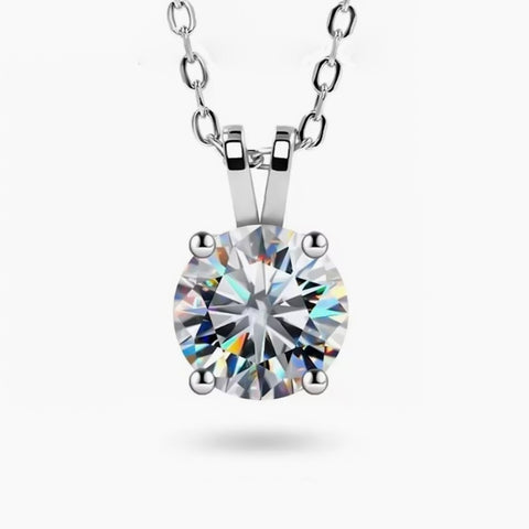 3.30 Ct White Moissanite Pendant Black Friday Special Gift Jewellery 18K Gold Plated 18K Gold Plated