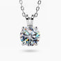 3.30 ct DEW White Moissanite Pendant 18K Gold Plated