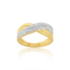 0.44 Ct. IGI Certified 18k Yellow Gold Graceful Wave GH VS Diamond Women's Ring - view 3