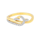0.18 Ct. IGI Certified 18k Yellow Gold Diamond Cluster Ring For Women Gift